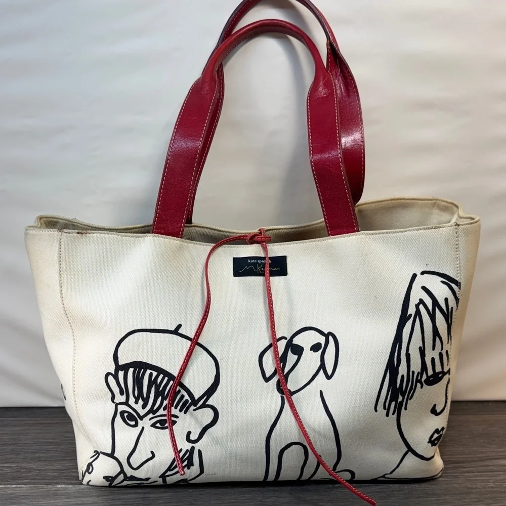 KATE SPADE & MAIRA KALMAN Canvas Tote Bag